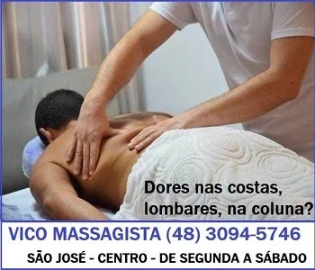 Vico Massagista - Dor nas Costas, Dor Lombar, Dor na Coluna - Massagem Terapêutica, Quiropraxia, Massoterapia, Acupuntura - São José, SC - 1c