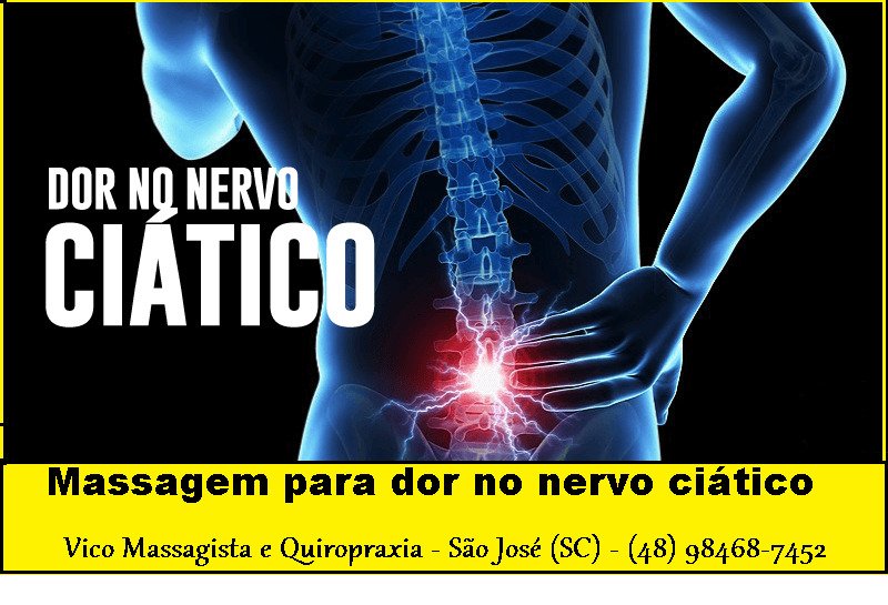 Massagem para dor no ciático em São José SC com Vico Massagista e Quiropraxia. Terapeuta profissional experiente, qualificado e especializado, no tratamento, alívio da dor e desconfortos do nervo ciático. Tratamento com terapias e massagens para pacientes de São José SC, Florianópolis, Palhoça SC, Biguaçu SC, Antônio Carlos SC, São Pedro de Alcântara SC, Santo Amaro da Imperatriz e cidades da região metropolitana. Vico Massagista e Quiropraxia oferece: massagem terapêutica, quiropraxia, massoterapia e ventosaterapia para tratamento, alívio das dores, incômodos e desconfortos do nervo ciático. Terapias e massagens em São José SC | Florianópolis | Palhoça SC | Biguaçu SC | Antônio Carlos SC | São Pedro de Alcântara SC | Santo Amaro da Imperatriz SC. Vico Massagista e Quiropraxia é profissional com mais de 30 anos de experiência na área de massagens e terapias para dor no ciático em São José (SC). A dor no nervo ciático pode ser extremamente incômoda, mas não precisa ser uma condição permanente. Com o tratamento adequado, como a massagem terapêutica oferecida por Vico Massagista e Quiropraxia, é possível aliviar a dor e melhorar a qualidade de vida. Agende uma consulta e descubra os benefícios da massagem terapêutica no tratamento da dor no ciático.